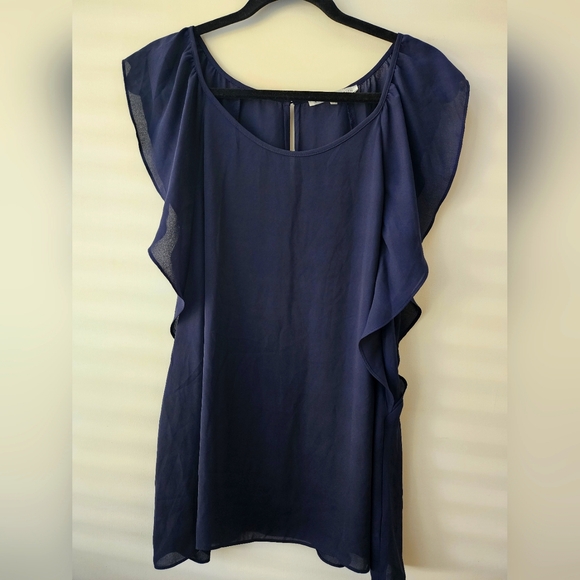 Violet & Claire Tops - Violet & Claire Elegant Navy Blue Women's Top XL